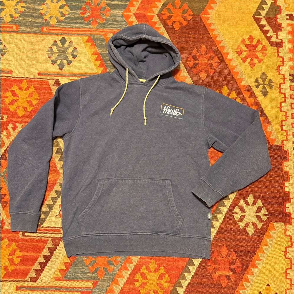 Howler Brothers Blue Hoodie with Yellow Accents